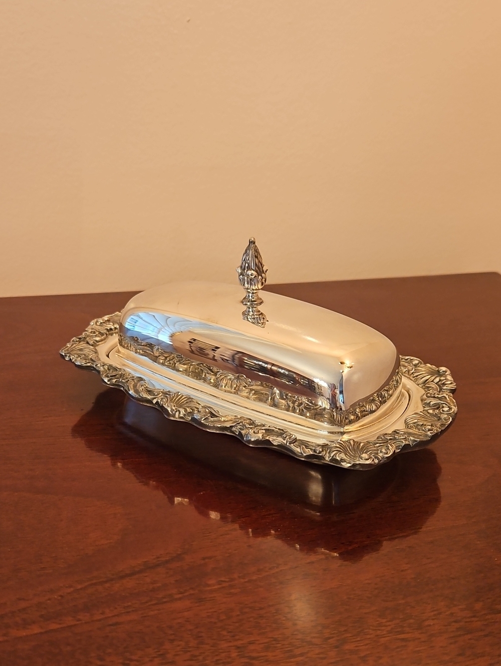 Vintage Silver-Plated Butter Dish